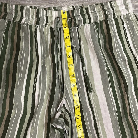 Max Jeans Soft Wide Striped Elastic Waistband Boho Pants M - Picture 9 of 15